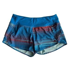 Roadrunner Women's Large Multicolor striped Running‎ Shorts sports gym clothes